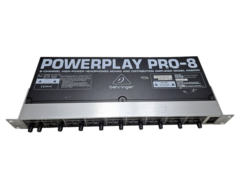 Behringer HA8000 8-Channel High-Power Headphones Mixing & Distribution Amp *READ