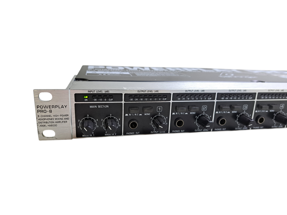 Behringer HA8000 8-Channel High-Power Headphones Mixing & Distribution Amp *READ