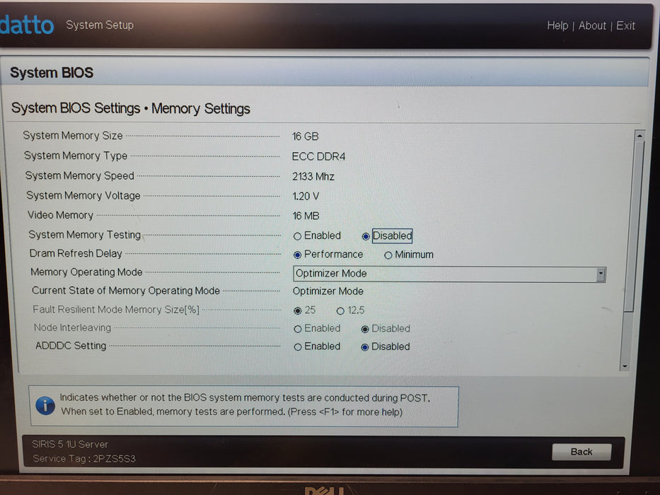 Datto SIRIS 5 Gold 6208U @ 2.9GHz 16GB DDR4  HBA330 Mini BOSS-S1 No PSU