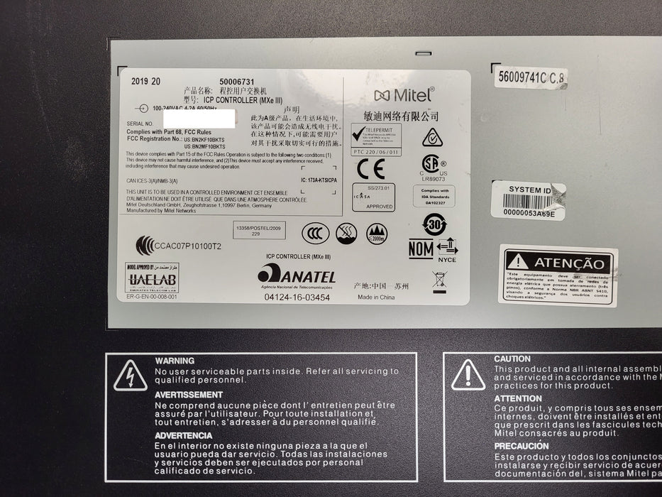 Genuine Mitel 3300 MXE III 50006731 Business Phone Controller Single PSU No HDD