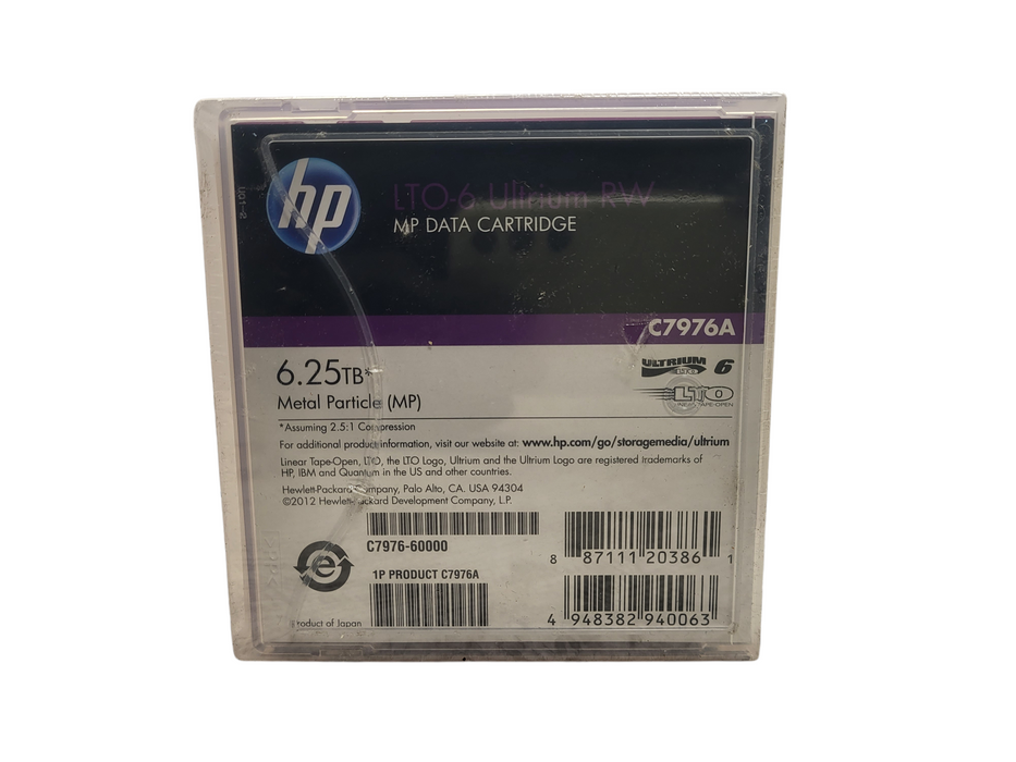 HPE LTO-6 Ultrium 6.25TB RW Data Cartridge Backup Storage Tape C7976