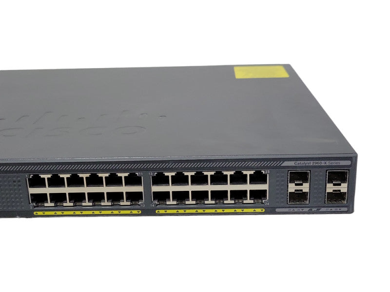 Cisco WS-C2960X-24PS-L 24-Port 4x SFP PoE Gig Managed Switch w/ C2960-Stack Q_