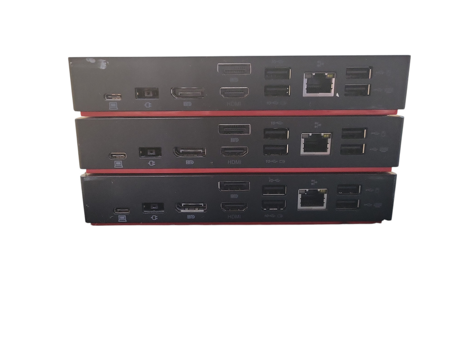 LOT of 3x Lenovo ThinkPad USB-C Dock Gen 2 LDC-G2