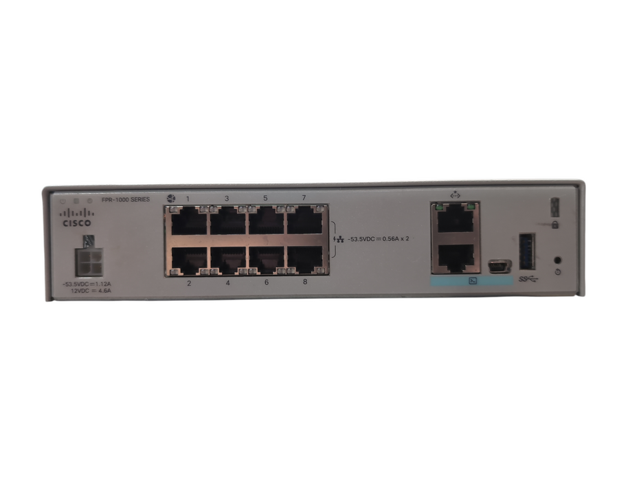 Cisco Firepower 1000 Series FPR-1010 Network Security Firewall, No PWR