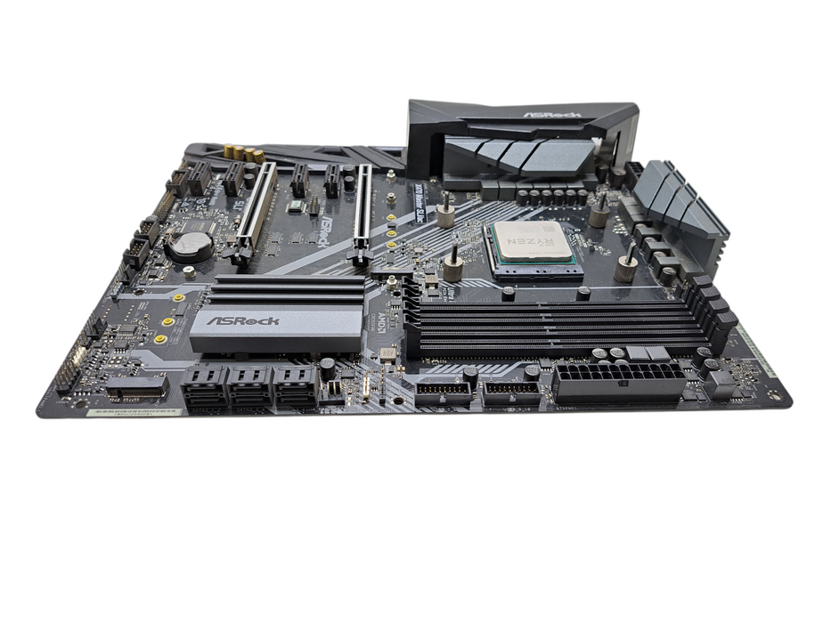 ASRock X470 Master SLI/ac Motherboard w/ Ryzen 7 2700X CPU, No RAM *READ*