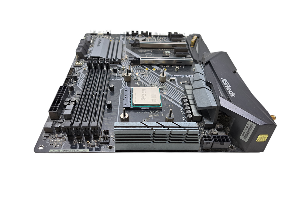 ASRock X470 Master SLI/ac Motherboard w/ Ryzen 7 2700X CPU, No RAM *READ*