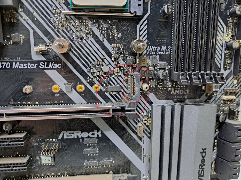 ASRock X470 Master SLI/ac Motherboard w/ Ryzen 7 2700X CPU, No RAM *READ*