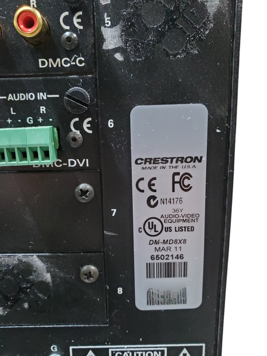 Crestron DM-MD8X8 Digital Media Matrix Switcher w/ Cards *READ*