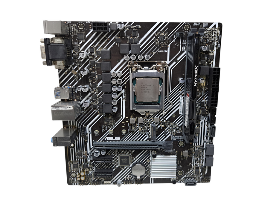 ASUS Prime H510M-E Micro-ATX Motherboard + Intel Core i5-10400, 8GB DDR4, No I/O