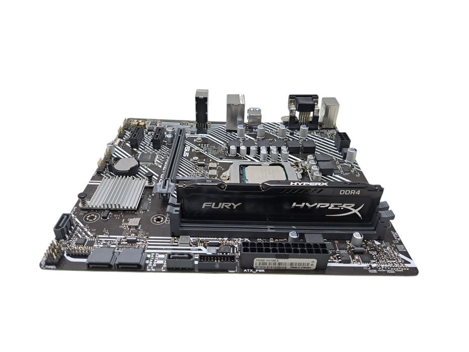 ASUS Prime H510M-E Micro-ATX Motherboard + Intel Core i5-10400, 8GB DDR4, No I/O