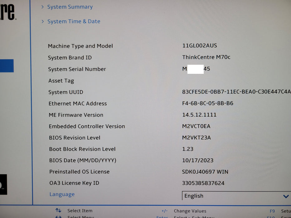 Lenovo ThinkCentre M70c SFF,  Core i5-10400 2.90GHz, 8GB DDR4, 250GB SSD