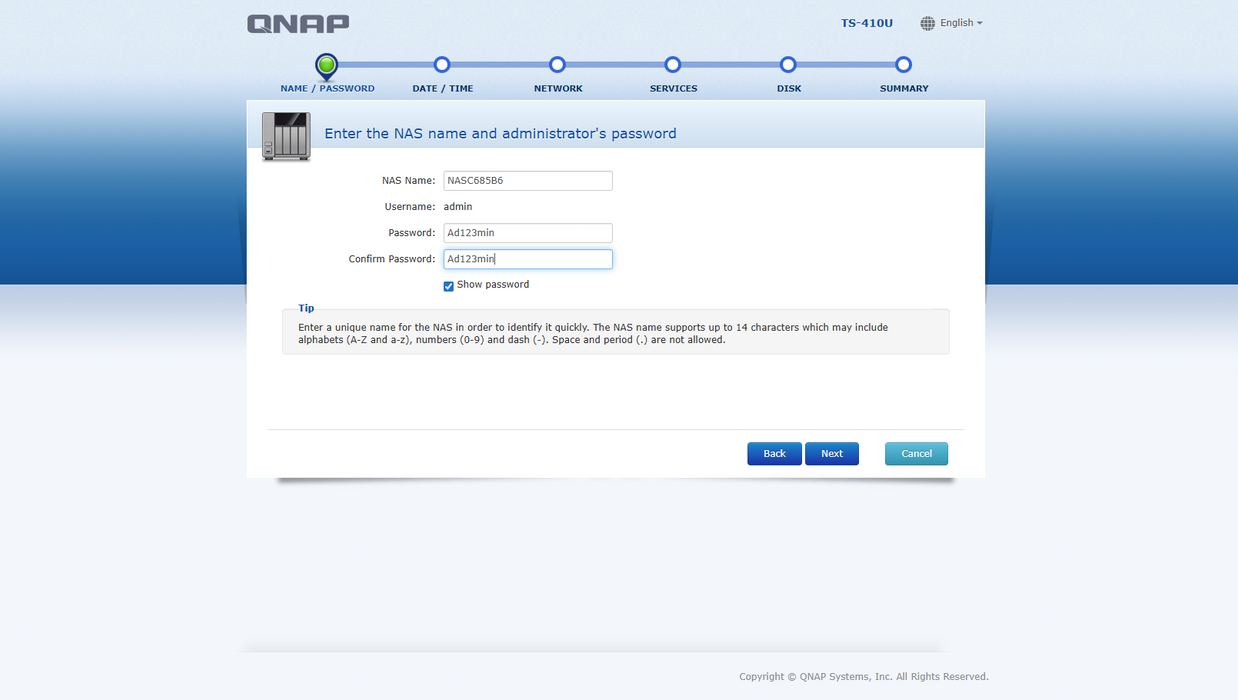 QNAP TS-410U 4-Bay Rackmount NAS w/ 3x 2TB HDDs & 4x Caddies