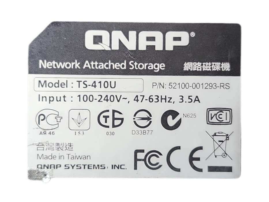 QNAP TS-410U 4-Bay Rackmount NAS w/ 3x 2TB HDDs & 4x Caddies
