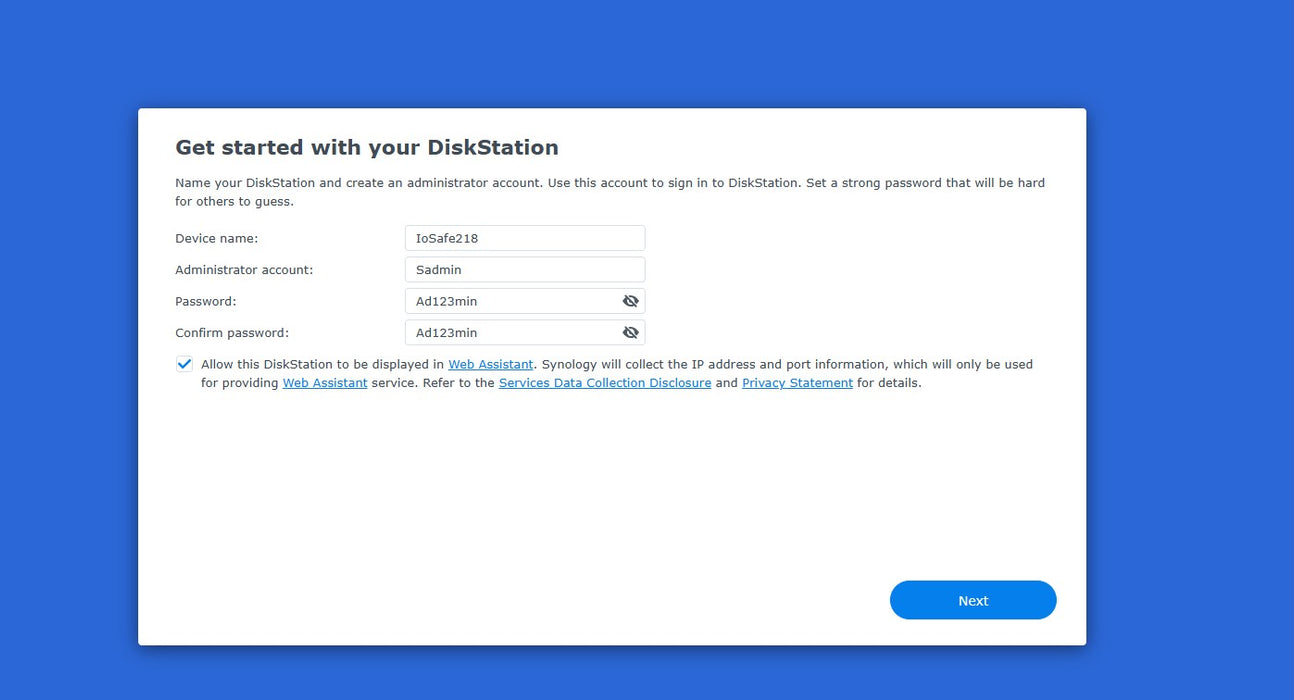 ioSafe 218 NAS Storage System Server Fireproof Waterproof- 2x 2TB HDD - Synology