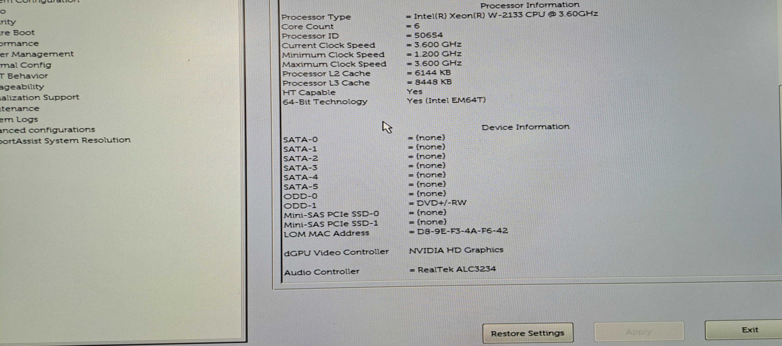 Dell Precision 5820 Tower | Xeon W-2133 @3.60GHz, 32GB DDR4, Quadro M2000