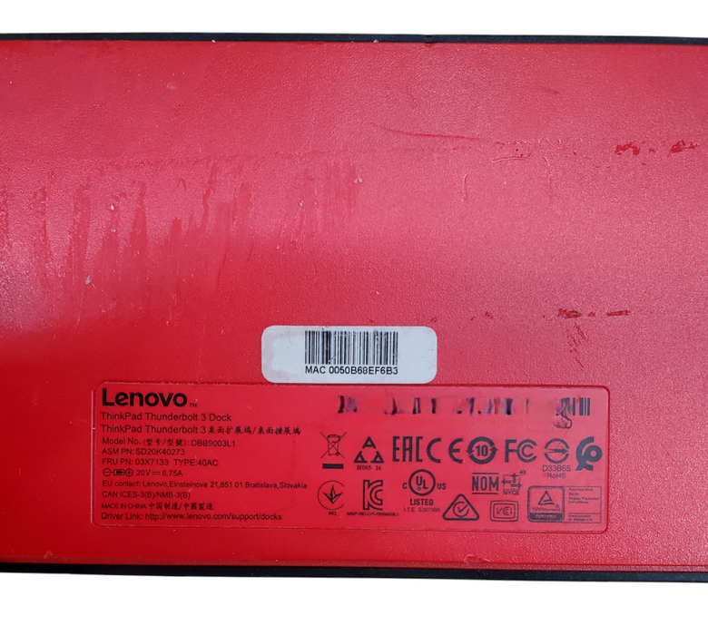 Lenovo ThinkPad Thunderbolt 3 Dock Type 40AC w/ 135w Adapter