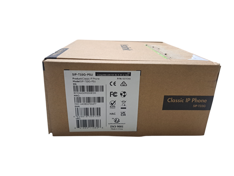 Yealink SIP-T33G IP Phone Gigabit 4-Line VoIP (Open Box) 1301046