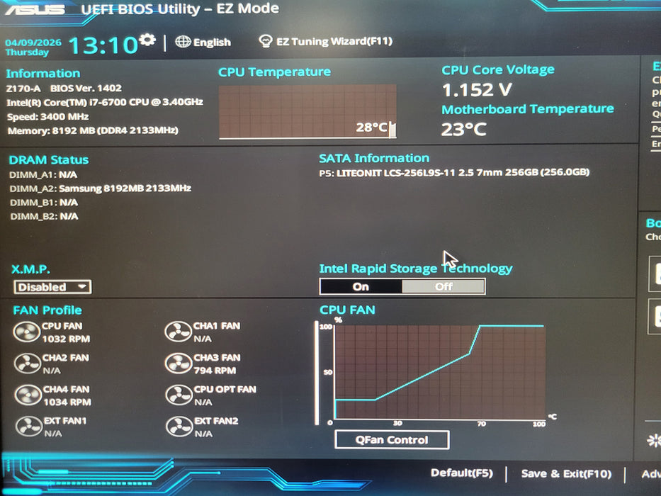 Custom/Asus Tower PC, core I7-6700 3.40GHz, 8GB DDR4, 256GB SSD, 750W PSU