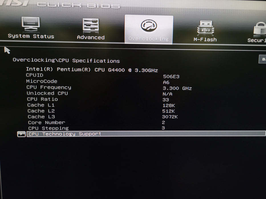 Intel Pentium G4400 MSI H110I PRO 8GB DDR4 + I/O Plate
