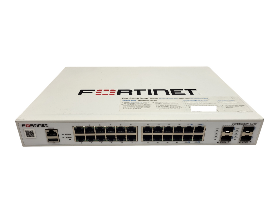Fortinet FortiSwitch 124F FS-124F | 24-Port Gigabit Managed Ethernet Switch