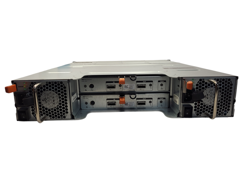 Dell PowerVault MD1200 E03J Storage W/ 2x 600W PSU + 2x MD12 Module