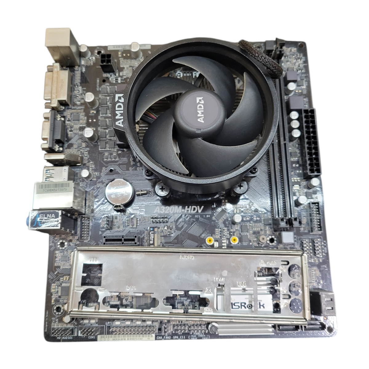 ASROCK A320M-HDV Motherboard AMD Ryzen 3 1200 CPU IO/Shield