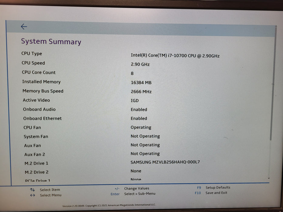 Lenovo ThinkStation P340 SFF Intel i7-10700 @ 2.9Ghz 16GB DDR4 256GB NVMe