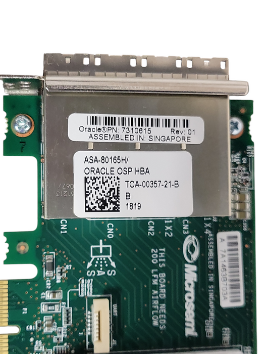 Oracle/Microsemi ASA-80165H 7310615 12Gb/s Quad-Port SAS HBA  Low Profile