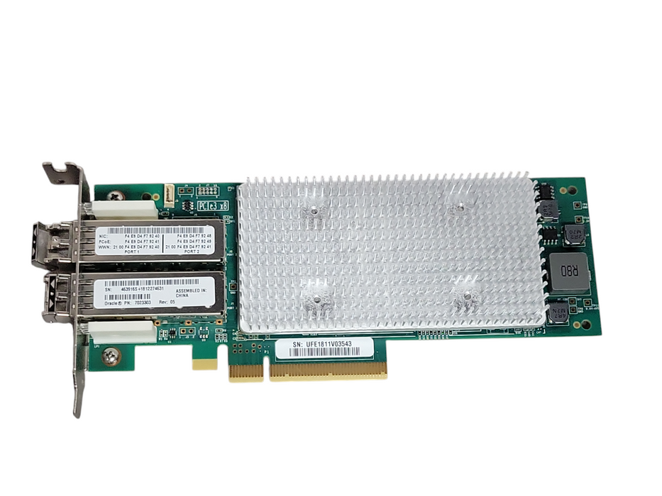 Oracle Qlogic QLE8362-ORL Dual Port 16Gb NIC 7023303 Low Profile W/ SFPs