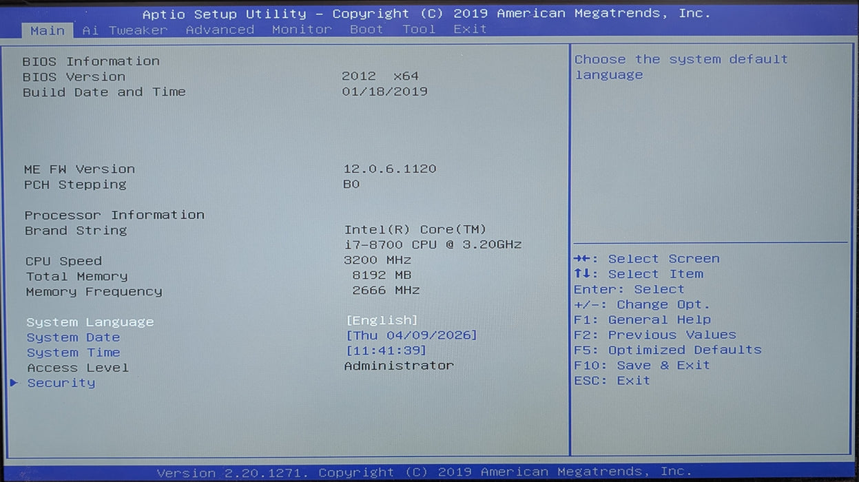 Custom PC, Asus Prime Q370M-C w/ i7-8700 3.20GHz, 8GB DDR4, 256GB NVMe
