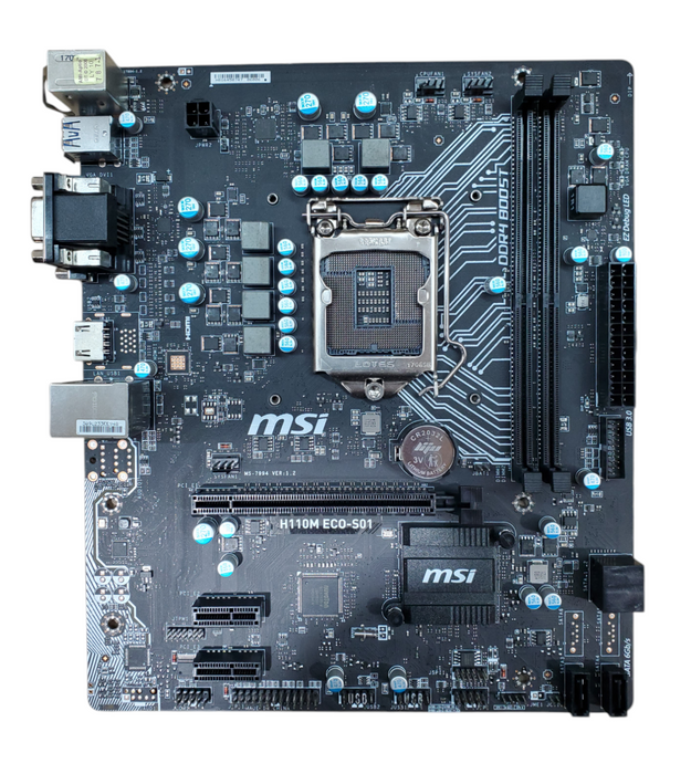 MSI H110M ECO-S01 LGA1151 Motherboard - No I/O Shield *READ*