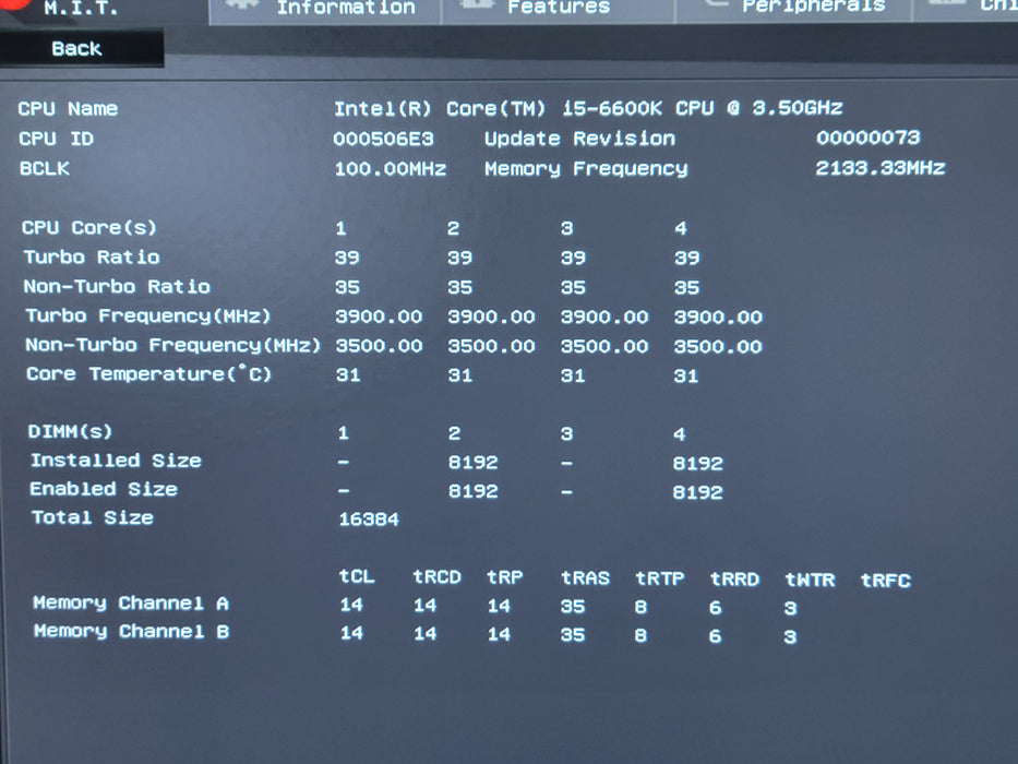 Custom/gigabyte Tower PC, Core I5-6600K 3.50GHz, 16GB DDR4, 256GB NVMe+1TB HDD