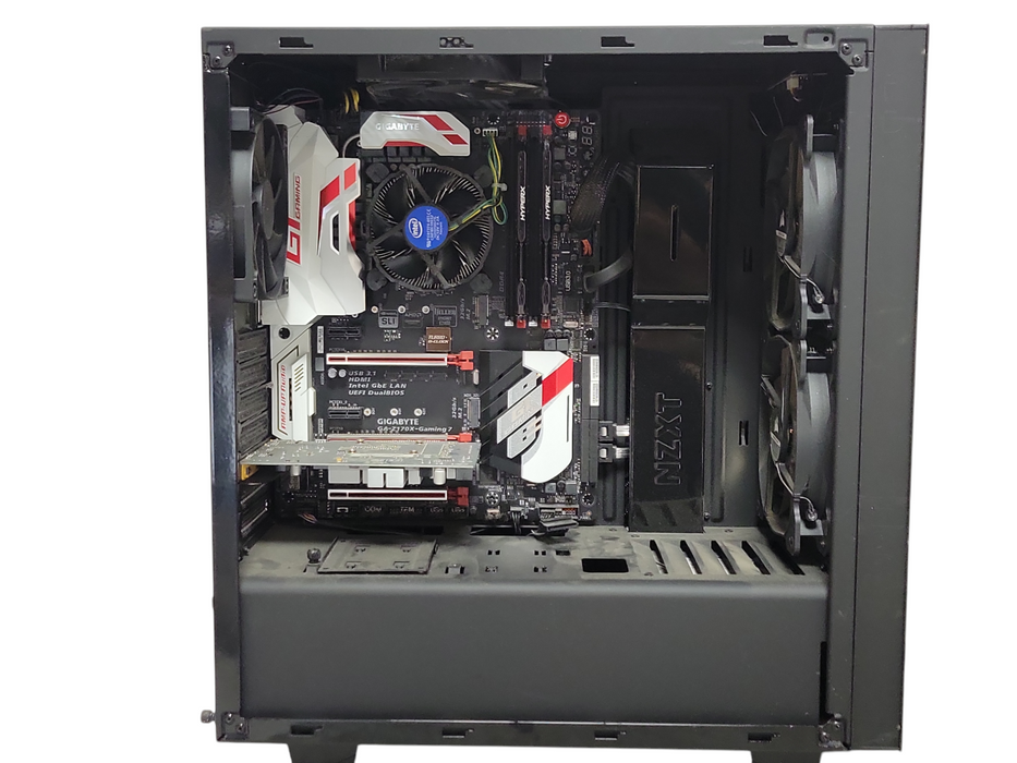 Custom/gigabyte Tower PC, Core I5-6600K 3.50GHz, 16GB DDR4, 256GB NVMe+1TB HDD