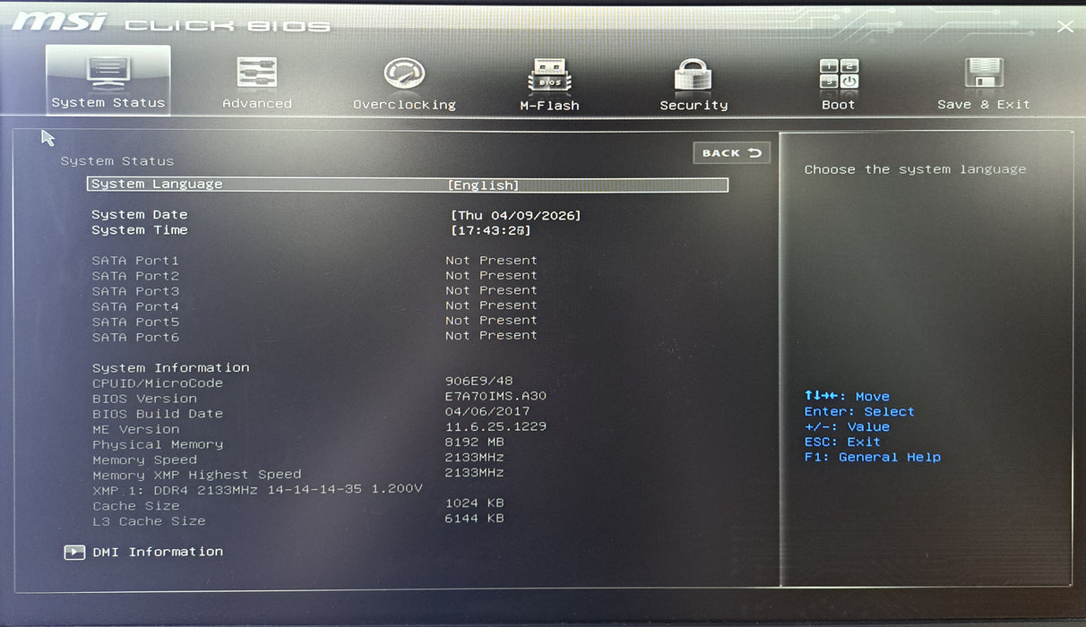 MSI B250M PRO-VDH m-ATX Motherboard w/ Intel Core i5-7500, 8GB DDR4, No I/O