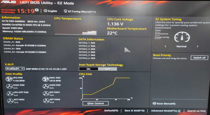 Gaming Desktop | H170 PRO Gaming | Intel i5-6600 3.30GHz | 16GB RAM DDR4| 256GBSSD