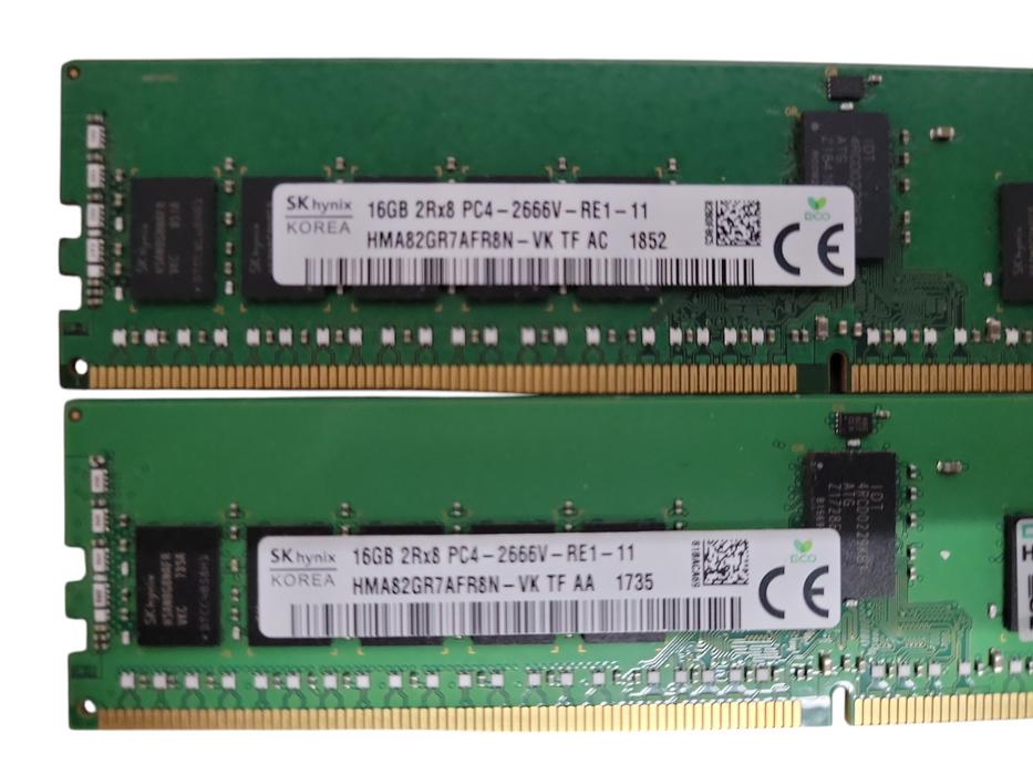 Lot of 19x Assorted Brand/speed 16GB DDR4 Server RAMs, See detail