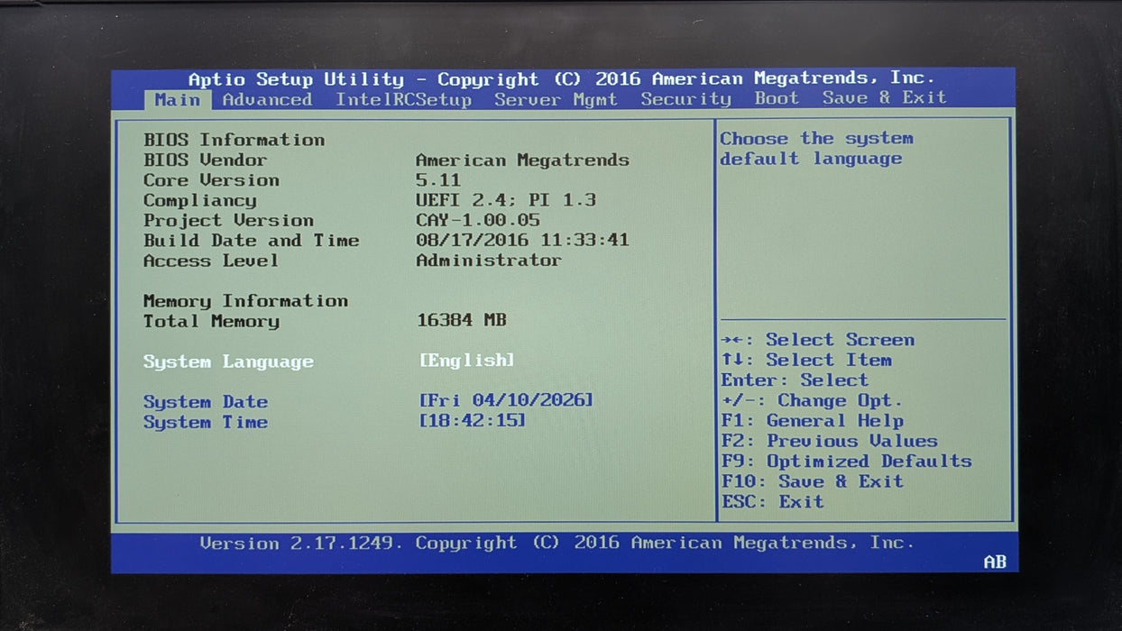 IBM server 2145-SV1 SAN Volume Controller, 2x E5-2667 v4, 16GB DDR4, No HDD