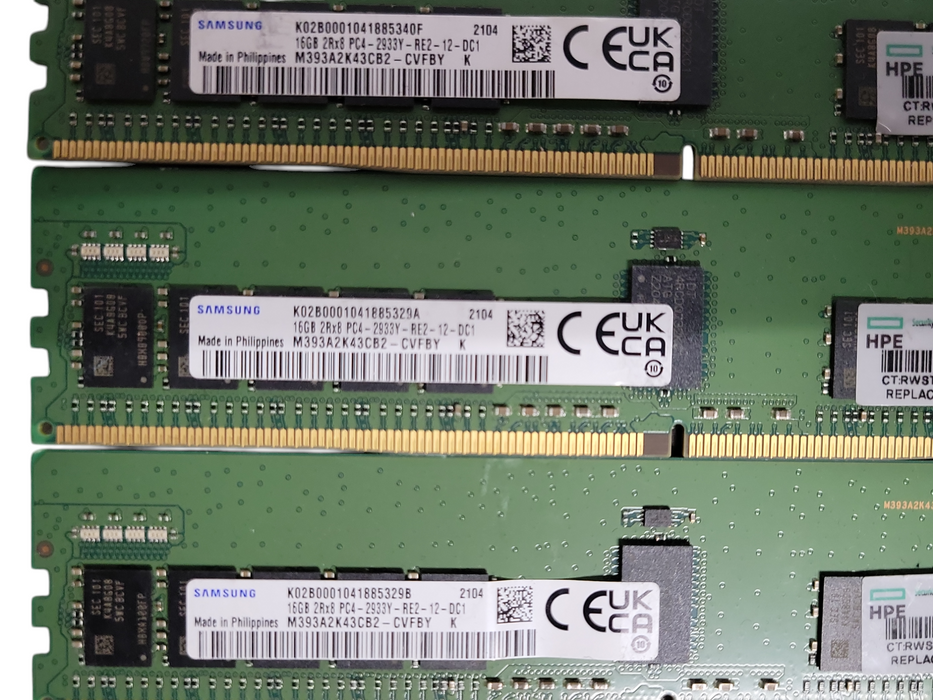 Lot of 14x Assorted Brand/Speed DDR4 Server RAMs, See detail