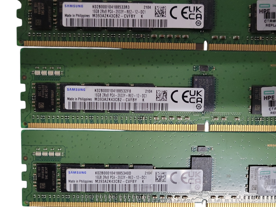 Lot of 14x Assorted Brand/Speed DDR4 Server RAMs, See detail