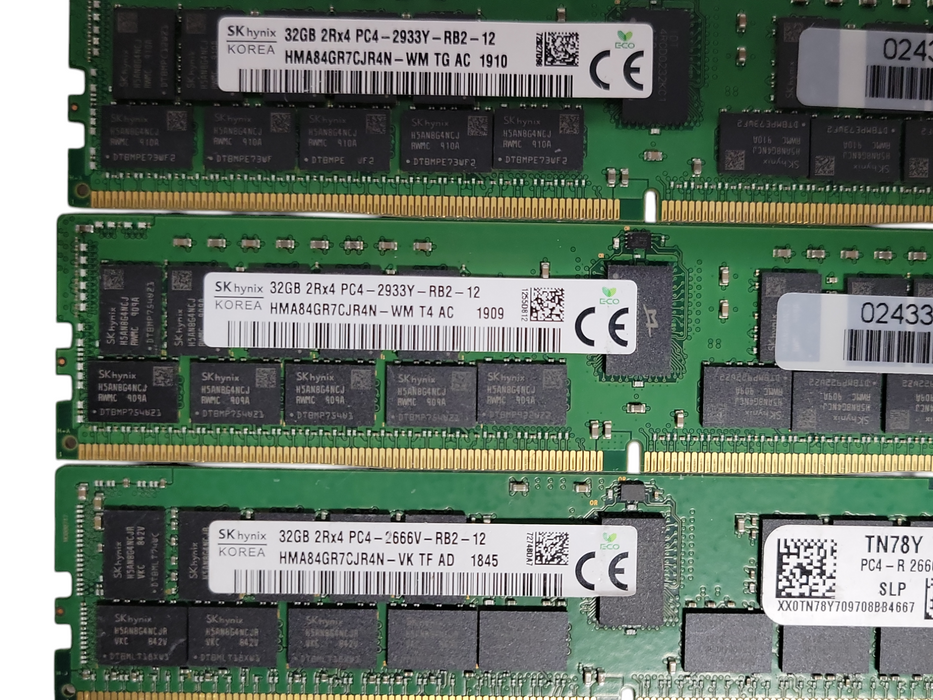 Lot of 15x Assorted Brand/Speed 32GB DDR4 Server RAMs, See detail