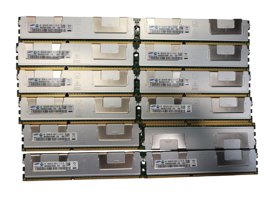 Lot of 12x Samsung 4Rx4 PC3-8500R Server RAM