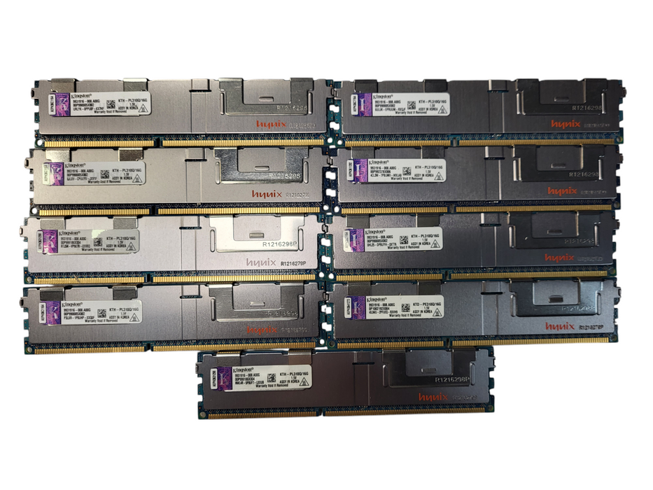 Lot of 9x Kingston KTH-PL310Q/16G 16GB PC3-8500 Server RAM