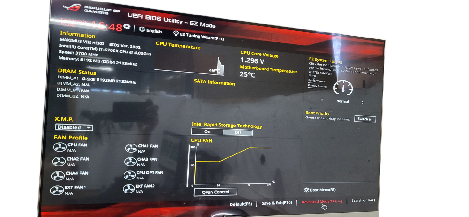 ASUS Maximus VIII Hero Motherboard|  Intel i7 6700k CPU | 8GB DDR4  |No shield