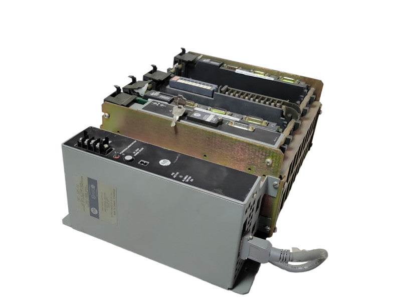 Allen Bradley CAT 1771-A2B 8-Bay I/O Chassis with cards, READ _