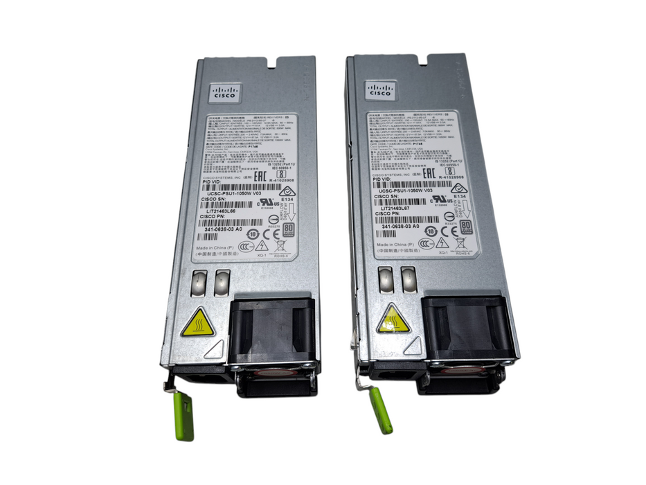 Lot of 2x CISCO UCSC-PSU1-1050W UCS 1050W AC Power Supply
