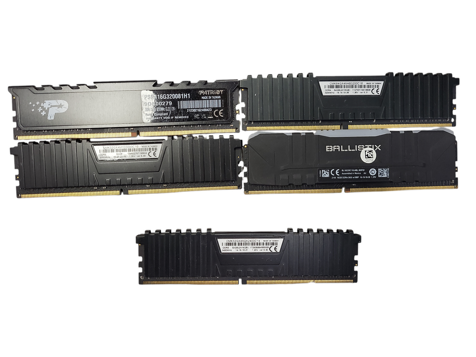 Lot of 4x 16GB and 1x 32GB PC4  Various brands Gaming RAM READ