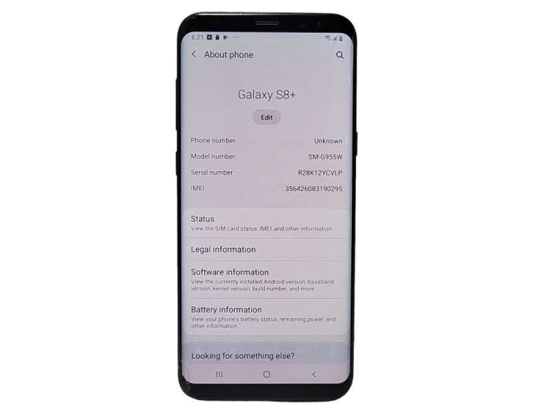 Samsung Galaxy S8+ 64GB SM-G955W READ $