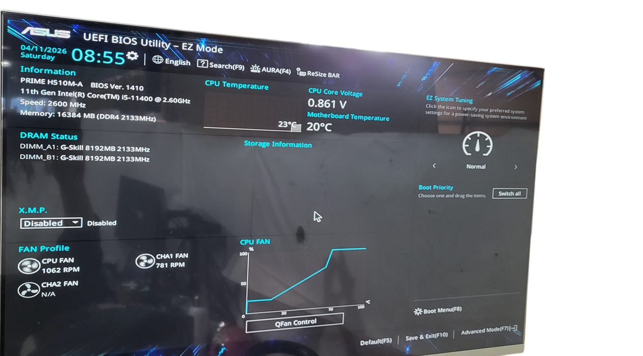 Custom PC  i5-11400 CPU | 16GB DDR4 | 256GB NVMe | Prime H510M-A