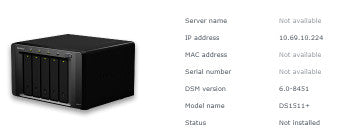 Synology DS412+ Disk Station 4-Bay Network Attached Storage NO HDD/Caddies !