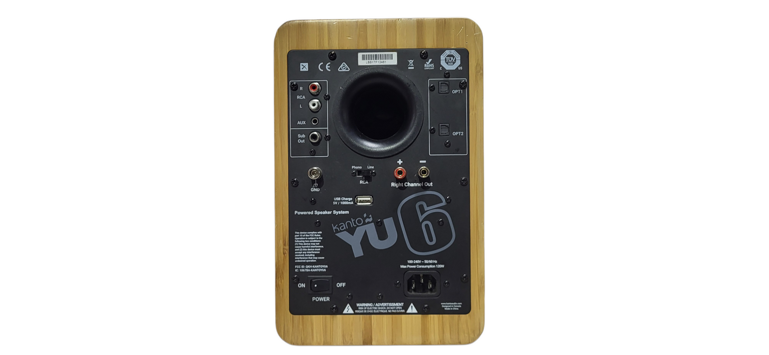 Kanto YU6 Powered Bookshelf Speaker –  Channel Speaker (Single Unit) For Parts